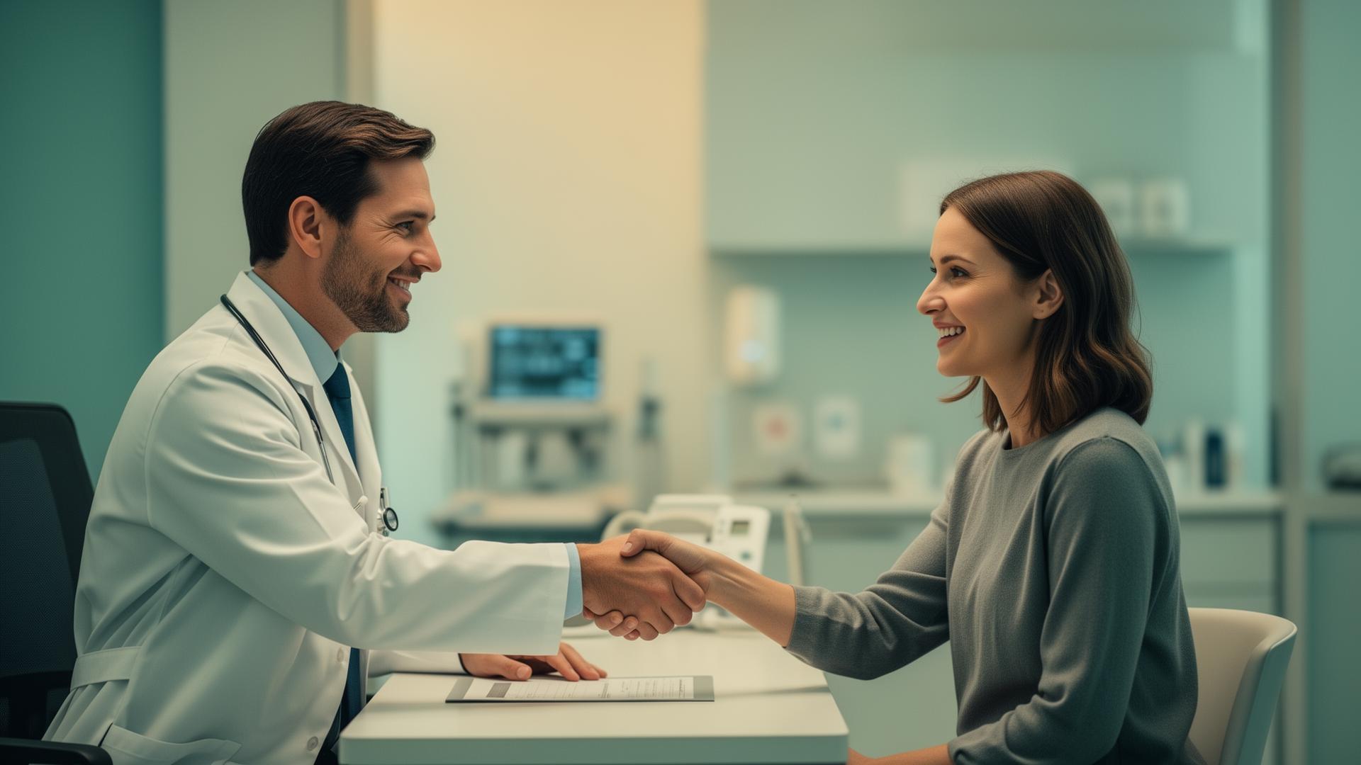 Doctor and patient consultation